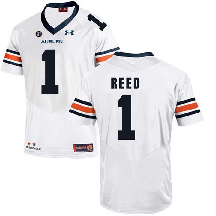 Auburn Tigers #1 Trovon Reed White College Football Jersey DingZhi